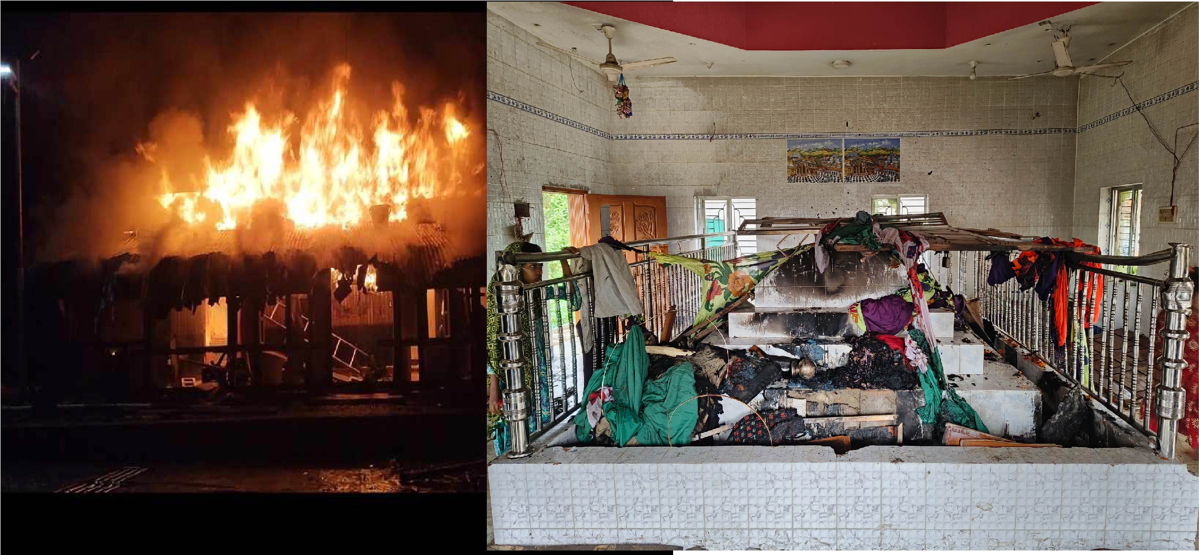 আমতলীতে মাজারে হামলা,ভাংচুর ও অগ্নি সংযোগ,আহত ৩৫ পীরের অনুসারীদের মধ্যে আতঙ্ক